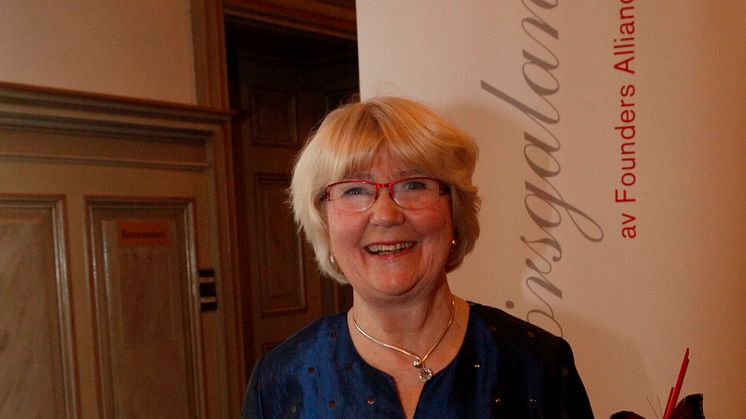 Margareta Jonsson från Polarbröd tilldelades utmärkelsen Årets Förebildsentreprenör på Entreprenörsgalan Norr