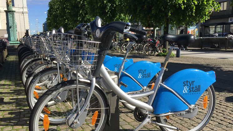 Nu finns Styr & Ställ-cyklarna året runt i Göteborg