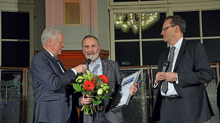 Prof. Werner Schneider, Initiator der Leipziger Notenspur, wurde mit dem zweiten Platz in der Kategorie Persönlichkeiten geehrt