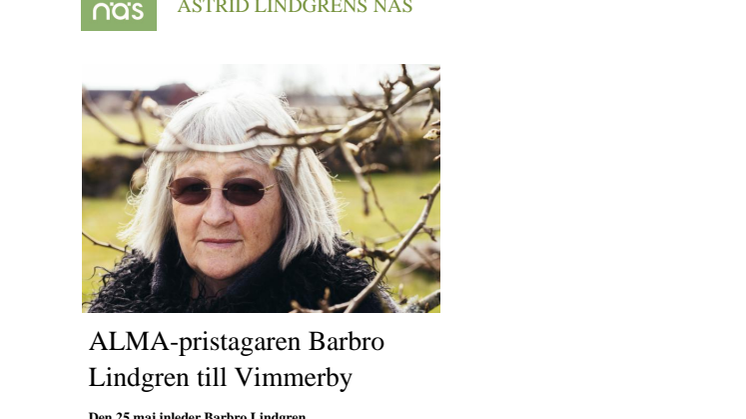 ALMA-pristagaren Barbro Lindgren till Vimmerby