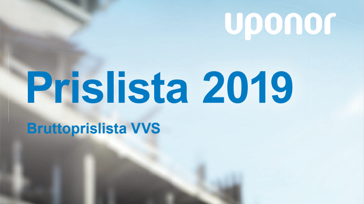 Uponor VVS Prislista 2019