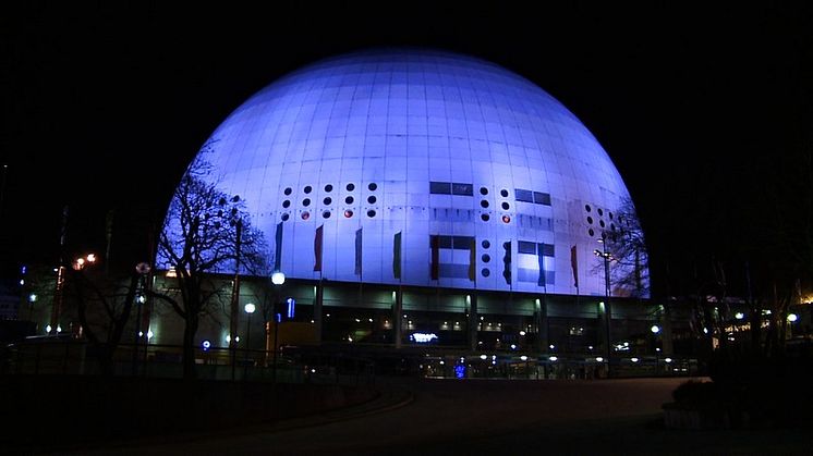 Ericsson Globe blir svart under Earth Hour