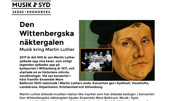   Den Wittenbergska näktergalen  – musik kring Martin Luther