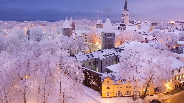 I ett vitt och sagolikt Tallinn är det svårt att inte längta efter julen. Foto: Malle Kolnes.