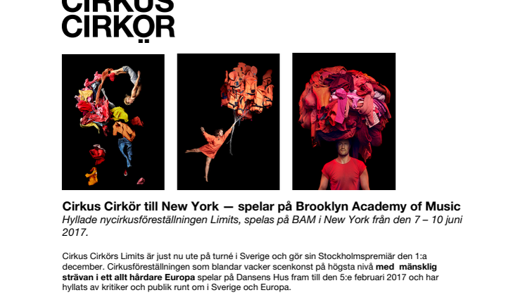 Cirkus Cirkör till New York — spelar på Brooklyn Academy of Music