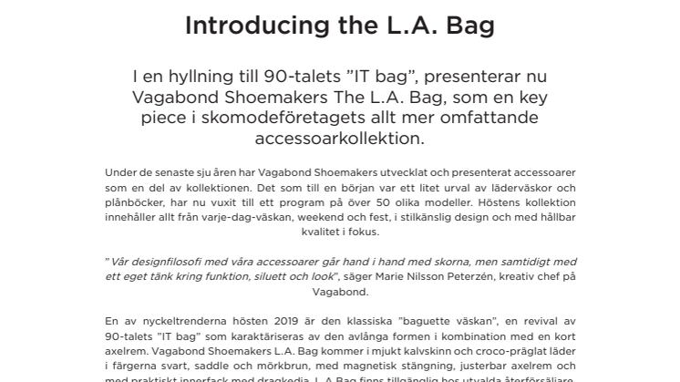 Introducing the L.A. Bag 