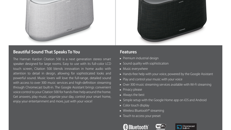 Harman Kardon Citation 500_Spec sheet