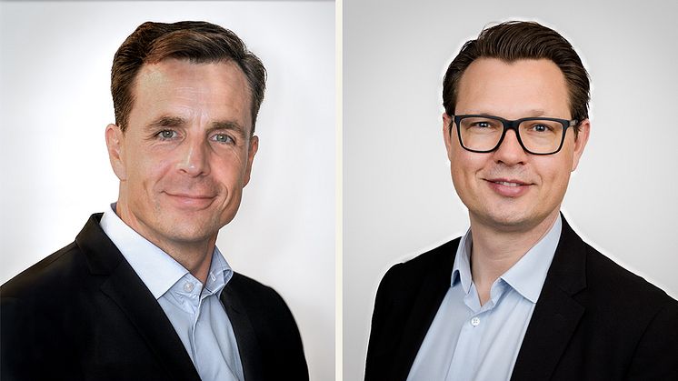 Rasmus Kristiansen, Country Manager i Signicat og Rasmus Lundgreen, Department Manager i SDC