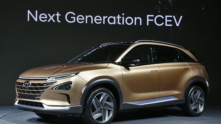 Hyundai Motor förhandsvisar nästa generationens vätgasdrivna SUV i Korea.