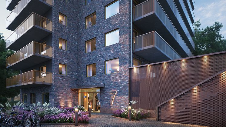 Kvarteret Rosengången bjuder på trivsamma, toppmoderna hyreslägenheter på ett till fyra rum och kök med öppen planlösning, rymliga balkonger och stora fönster mot de vackra omgivningarna i Mölnlycke Fabriker.