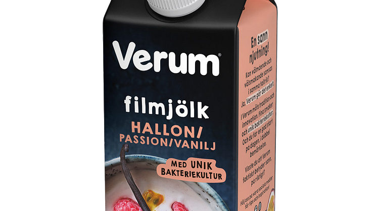 Verum Filmjölk Hallon-Passion-Vanilj 