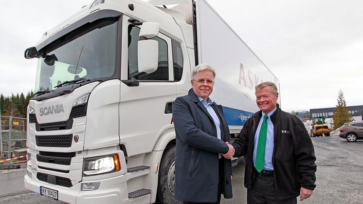 ASKO tar hydrogendrevet brenselcelle Scania i bruk i Trondheim