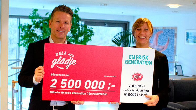 Kavli Sveriges VD Jonny Mattsson och En Frisk Generations generalsekreterare Janna Hellerup