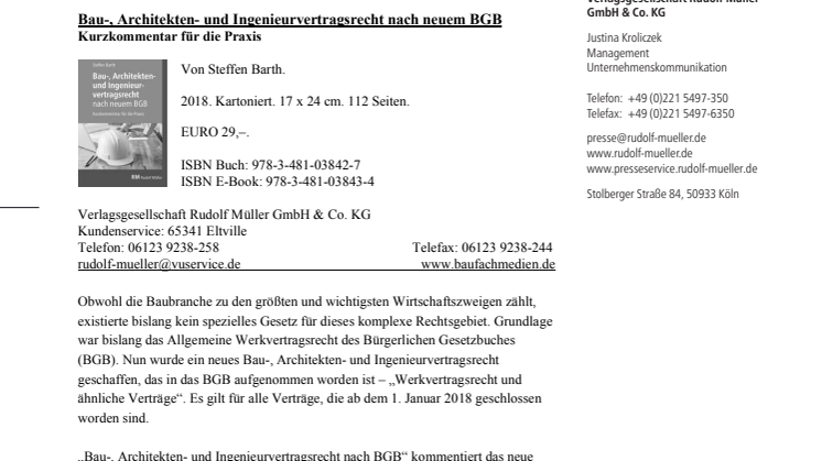 Bau-, Architekten- und Ingenieurvertragsrecht nach neuem BGB