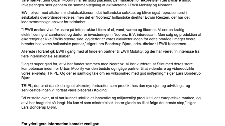 EWII har fundet hollandsk partner til TRIPL 