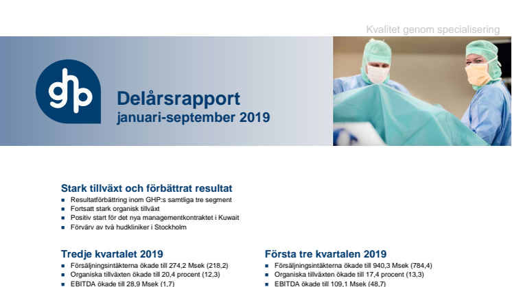 Delårsrapport Januari-September 2019