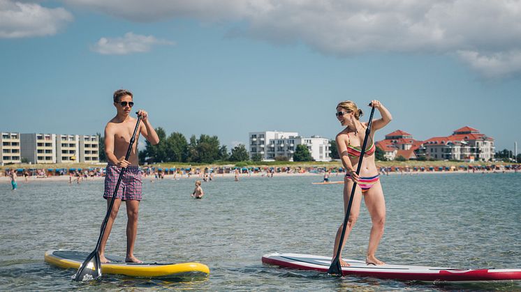 Stand up Paddling am Südstrand