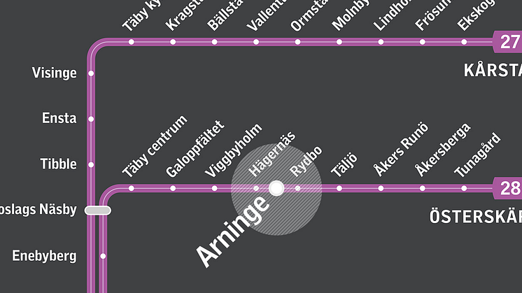 I går öppnade Arninge station