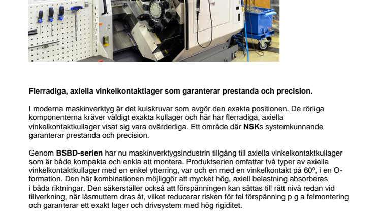 NSK Europe Ltd: Unik precision i ett kompakt paket