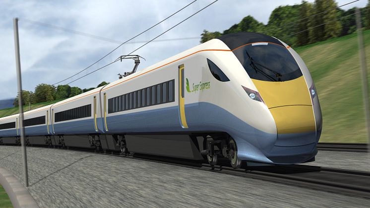 Artist's impression of the Hitachi Super Express Train as submitted in the bid to the Department for Transport