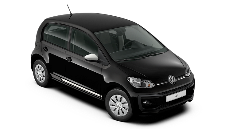 Volkswagen introducerer ny kampagnemodel: black design up!, der kan privatleases for 1.799 kr./md 