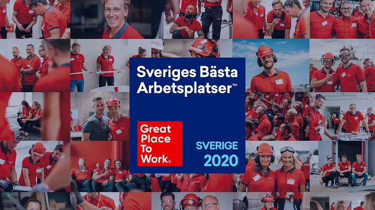 Hilti behåller förstaplaceringen som Sveriges bästa arbetsplats 2020