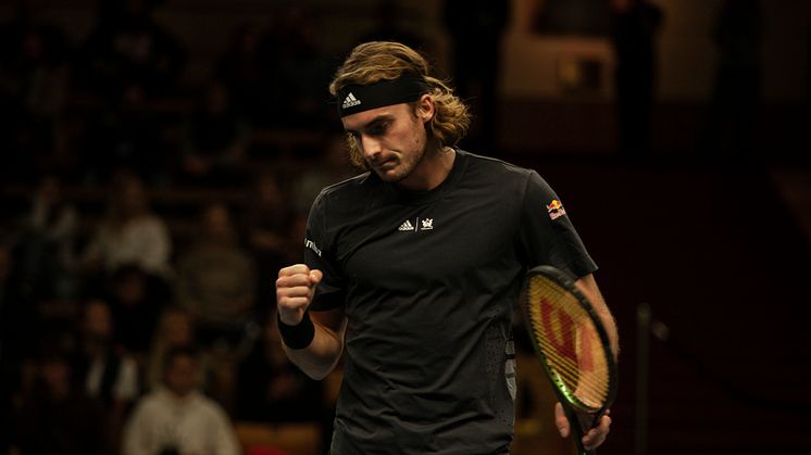 Stefanos Tsitsipas på Kungl. Tennishallen