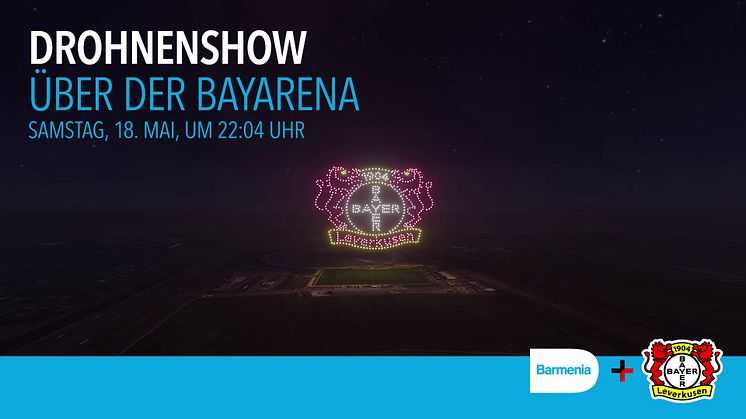 "Meinkusen" - Drohnenshow über der BayArena am Samstag