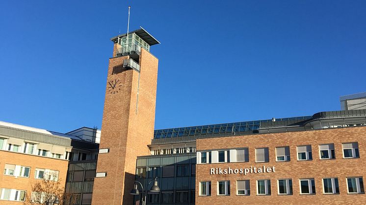 Fasade, OUS Rikshospitalet i Oslo. Dette er Norges eneste transplantasjonssenter. Her sitter også transplantasjonskoordinatorene.