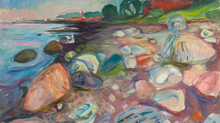 Edvard Munchs "Strand" er et av de mange Munch-verkene som vises i utstillingen Jordsvingninger