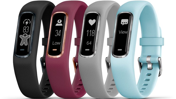 Garmin® vívosmart 4 - ett stilig aktivitetsarmbånd med energimonitor og pulsoksygenmåling