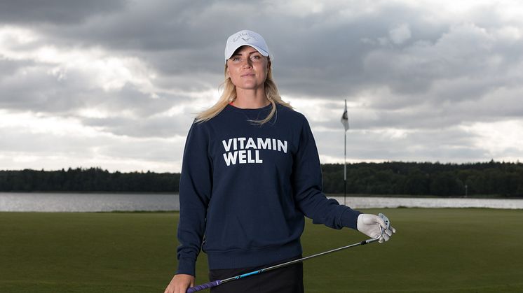 Golftalangen Frida Gustafsson Spång blir en del av Team Vitamin Well