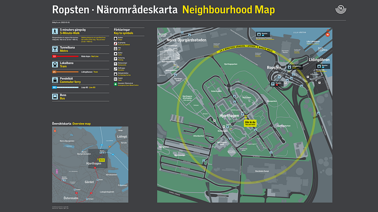 Närområdeskartorna har förenklats och förstorats och de finns nu på alla hundra tunnelbanestationer.