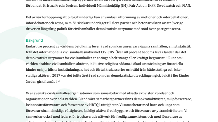 Rekommendationer till svenska beslutsfattare