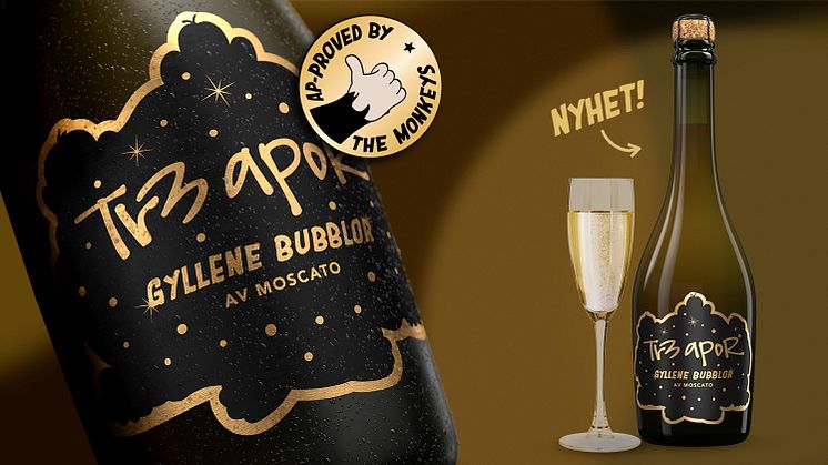 Nyhet! Tr3 Apor Gyllene Bubblor av Moscato