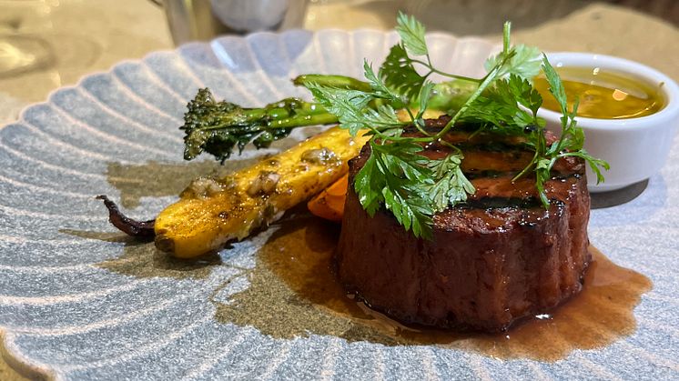 Vegansk oxfilé på Restaurang Grill i Stockholm