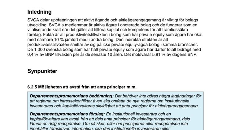 Direktivet om ett ökat aktieägarengagemang – Förslag till genomförande i svensk rätt