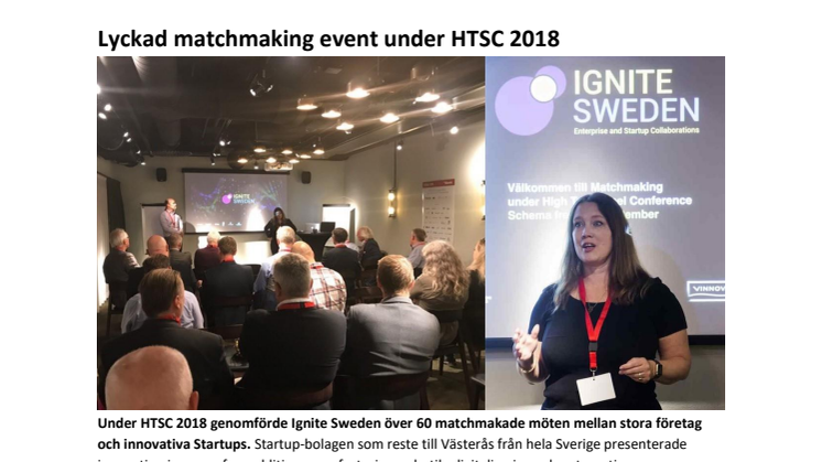 Lyckad matchmaking event under HTSC 2018