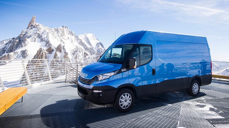 Iveco Daily på Mont Blanc SkyWay station