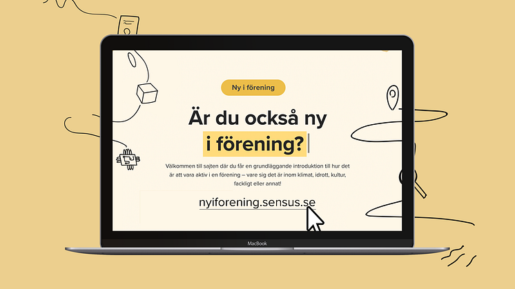 Startsidan på den interaktiva utbildningssajten Ny i förening