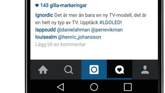 Annonsering på Instagram blev en succé för LG