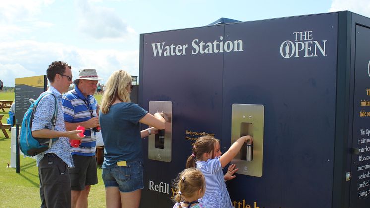 Golf fans at the 2019 British Open at Portrush, Northern Ireland, were treated to water as pure as nature intended by organisers The R&A in order to halt the sale of single use plastic bottles
