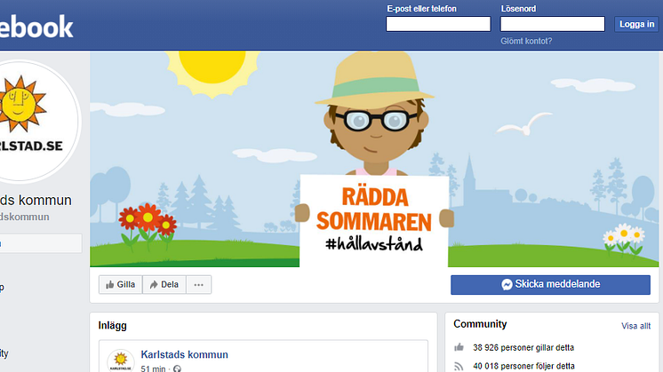 Skärmavbild av facebook.com/karlstadskommun.