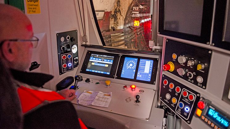 Driving with in-cab digital signalling on the Northern City Line. More than half of all trains now run this way (download this picture and others below)