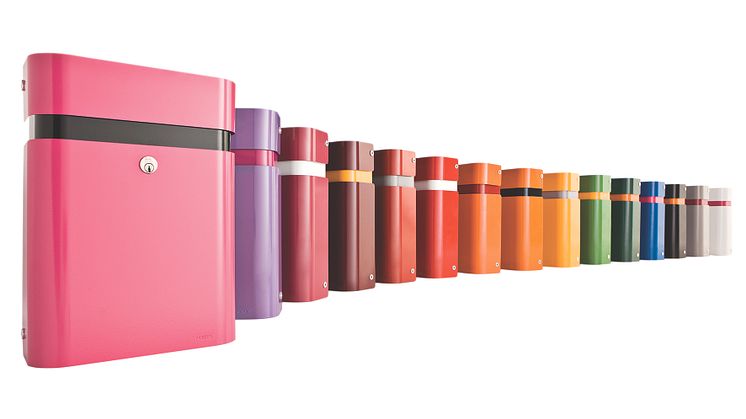 Alle MEFAs produkter kan bestilles i 60 forskellige RAL-farver.