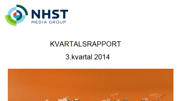 NHST Media Group - Kvartalsrapport 3. kvartal 2014