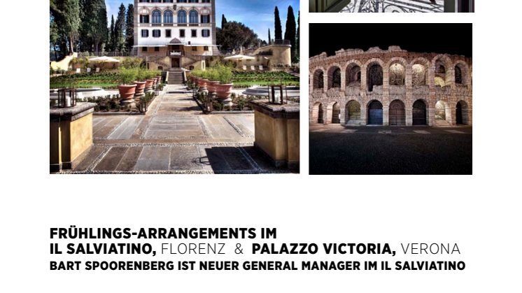 Frühlings-Arrangements im  IL Salviatino, Florenz  &  Palazzo Victoria, Verona  