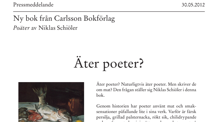 Ny bok: Poäter av Niklas Schiöler