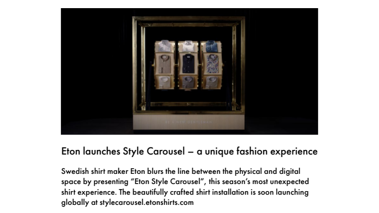 Eton launches Style Carousel – a unique fashion experience
