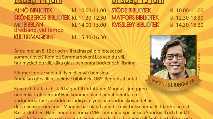 Sundsvalls stadsbibliotek anordnar Sommarboken